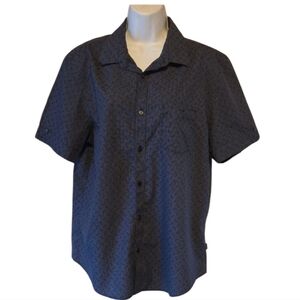Calvin Klein Navy Patterned Short Sleeve Shirt